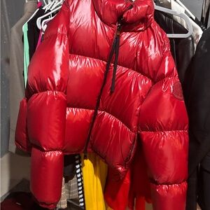 Moncler red puffer jacket barely worn